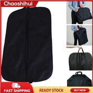 Professional Garment Bag Cover For Suits Gusseted Dress Bags For Storage Lightweight Carry-On Travel And Storage Breathable Bag Wardrobe Organizer Pocket (สีดำ)