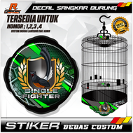 STICKER DECAL SANGKAR / KANDANG MURAI || STIKER merek ebod jaya oriq BNR replika BEBAS CUSTOM