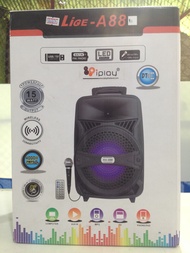 ตู้ลำโพงพกพา ตู้ลำโพงเคลื่อนที่ มีล้อ มีแบตเตอรี่ iPlay LIGE-A88 BLUETOOTH USB microSD Card TF AUX F