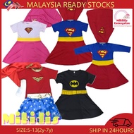 Kids SuperGirl/Wonderwomen/Batgirl Costume hall party dress)