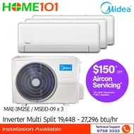 Midea Inverter Multi-Split AirCon MAE-3M25E - MSEID-09 x 3