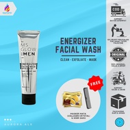 facial wash - ms glow for men - sabun perawatan wajah pria original - bubble wrap