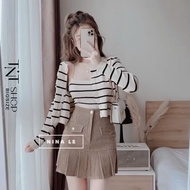 BIGSIZE CARDIGAN SHIRT SET WITH 2-STRING SHIRT