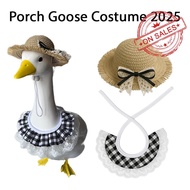 Farm Style Porch Goose Costume - Black White Checkered Apron With Lace Trim, Country Themed R7j4
