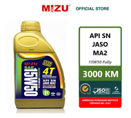 [FREE Shipment] Mizu 4T 15W50(API SN) Fully Synthetic Lubricant Motorcycle Engine Oil 1L [Ester Adde