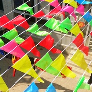 20X30cm 150pcs Triangle Flags Colorful Fiesta Flag Rainbow Pennant Banner Celebrate Party Decor