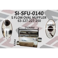 EXHAUST TABUNG S FLOW OVAL MUFFLER 63-127-227-250