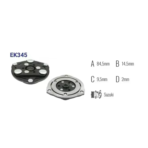 EK345 auto ac compressor CLUTCH hub MSC60CAS for MITSUBISHI SUZUKI Swift III SX4 95200-62JA0/AKC200A
