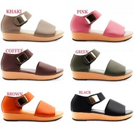  Comfy Peep Toe Flat Sandal