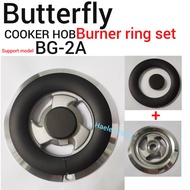 Butterfly BG-2A Cooker Hob Burner Ring Set (Burner Ring, Burner Base, Inner Cap)
