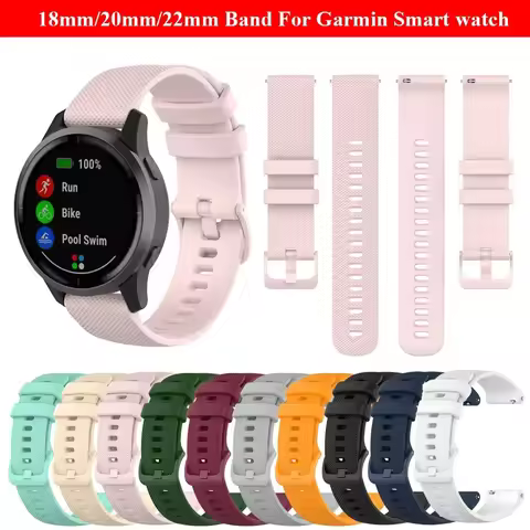 Original Watch Band for Garmin Vivoactive 5 3 Venu 2 SQ Vivoactive 4 4S Forerunner 645 245m Silicone