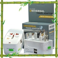 Universal Adaptor Plug Dual Usb Travel Multi-function Adapter Plug Travel Adaptor