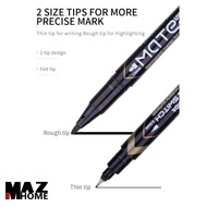 德力墨笔 Deli 2-Tip Permanent Marker Precise Mark Avoid Writing Interruption [Per Pen] EU10420 EU10430 E