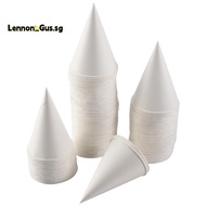 [lennon_gus]White Paper Cone Cups, Snow Cone Cups,Coated Leakproof Cone Paper Cups for , Shaved Ice,