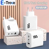 USB+Type-C Mobile Phone Charger Adapter 150W Fast Charging Wall Charger EU/US/UK Plug Travel Charger