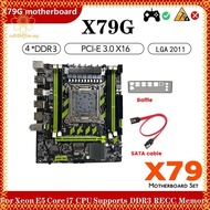 [vd45b8Jim.my] X79G Motherboard+ Cable+Bezel LGA2011 4XDDR3 RECC Slot M.2 NVME PCI-E X16 6XUSB2.0 SA