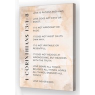 1 Corinthians 13 Christian Wall Art Bible Verse Poster Love Is Patient Art for Living Room Painting 