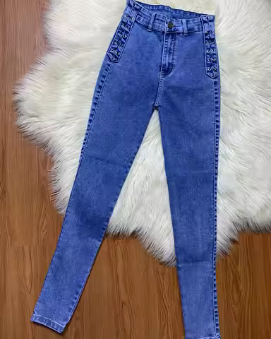 NEW 2023 woman High Waist Lifted Jeans Extremely slim waist to hip ratio Trousers jean pants