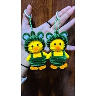 Ducky frog Bag charm by Lilulu Bloom duck frogKeychain