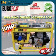 EUROX/// EEH2002 4-Stroke Design 10HP Electric Start Welding Diesel Generator 6000W