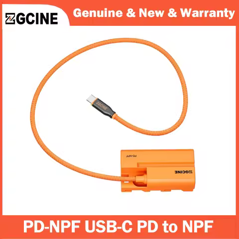 ZGCINE USB-C PD to Sony L-Series Dummy Battery with Braided Wire (23.6") for Sony NP-F970 F960 F950 