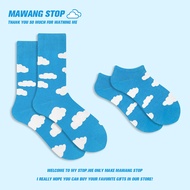 [Free Shipping] [MAWANG] Blue Sky White Cloud Blue Socks Summer Pure Cotton Breathable Socks ins Tre
