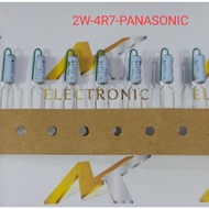 (Combo of 3) Resistor 2W 4.7Ω 4.7R 4.7 ohm 4.7ohm 4R7 Genuine Pana - vertical copper pin (Made in IN