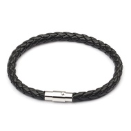 Magnetic Bracelet Leather Couple Men and Women Rope Gift Silver Clasp Charm Italy European Style