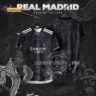 Real Madrid Dragon 24 Jersey Jersey 25 Retro Player Issue Black Shirt Men Nfl Jersey Summer Men's Sp