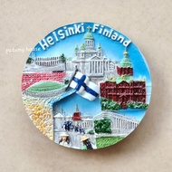 Fridge Magnet Fridge Magnet Souvenir Finland Helsinki Round