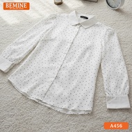 BEMINE long-sleeved shirt with polka dot pattern-A456