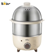 BEAR Korea ZDQ-B07C3 All-Stainless Steel Egg Steamer 2-Tier 30Min Timer Cookware