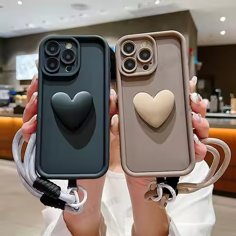 For Realme 9 Pro Plus Phone Case Realme 9 5G Cover Realme 9i Case Realme 9 Case 3D Love Heart With S