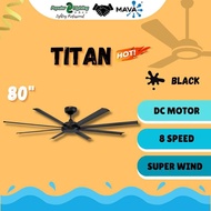 MAVA TITAN 80" 5 SPEED DC CEILING FAN WITH REMOTE CONTROL DCFAN KIPAS CEILING BESAR KIPAS REMOTE CONTROL INVERTER