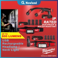 Milwaukee Headlamp / IR HL450 Internal Rechargeable Headlamp (450 Lumen) Lampu Kepala / 2 Year Warra