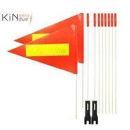 6-Feet Adjustable Pole for Bike Safety Flags, 2 Pcs Polyester Waterproof Tear-Resistant Flags