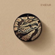 EMJOUR Double-Sided Embroidered Charm-Python | Animal Snake Reptile Souvenir Gift Key Ring Bag Acces