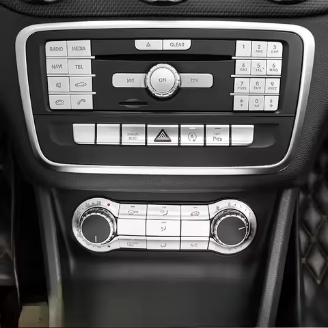 Pegatinas interiores de coche para Mercedes Benz GLA X156 CLA C117 A B Class W176 W246, CD Multimedi