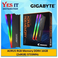 GIGABYTE AORUS RGB Memory DDR4 16GB (2x8GB) 3733MHz DESKTOP RAM ( GP-ARS16G37 )