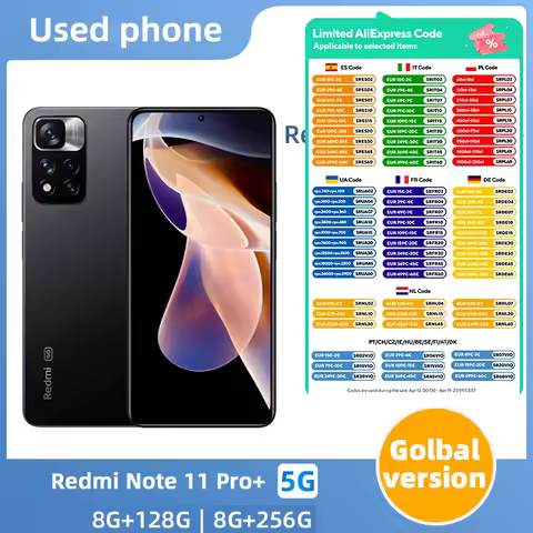 Redmi note 11 pro+ 5G Android 6.6 inch ROM 256GB All Colors in Good Condition used phone