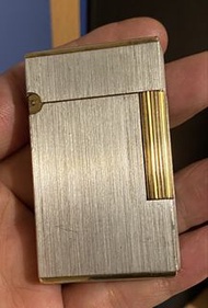 經典金銀配】正品 S.T. Dupont 都彭 Ligne 2 旗艦二號系列 垂直拉絲紋氣體打火機（超重聲靚）
