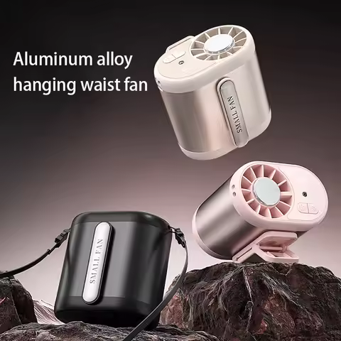 High Speed Icy Cooling Aluminum Alloy Hanging Waist Fan, 199-Speed Adjustable, 3D AirflowHead to Wai