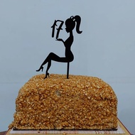 Silhouette 17 Acrylic Birthday Cake