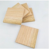 GANTUNGAN 7x7x1.2cm Square Wood Material for Aesthetic Coaster Keychain