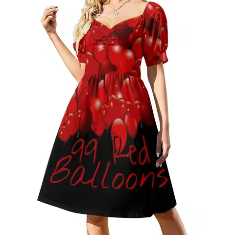 99 Red Balloons Art Sleeveless Dress summer dress women 2024 Aesthetic clothing