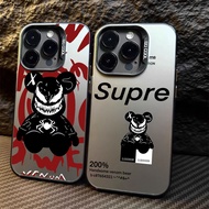 IMD Luxury Fierce Bear Hard Case hp iphone 11 PRO MAX XS XR 12 13 14 15 PLUS