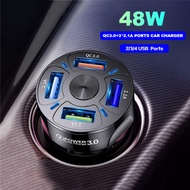 4 USB Port Car Charger 48w 7a Fast Adapter For iPhone 11 12 13pro max xiaomi samsung s8 s9 s10 galax