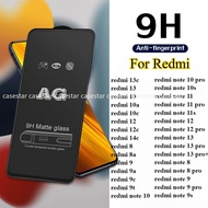 Screen Protector For Redmi 13c note 13 11 9A 10c 11t f6 12c 9t 11 lite 8 9 12 pro 13 11s Frosted Saf