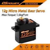 DSpower SG90 MG90S 9g 12g Mini Micro Servo Motor Metal Gear Servo Rc for 450 Helicoper SCX24 RC Car 