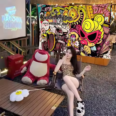 Japan Fashion Hysteric Mini Colorful Flag Wall Hanging Bohemian Wall Banner Mandala Indoor Art Decor